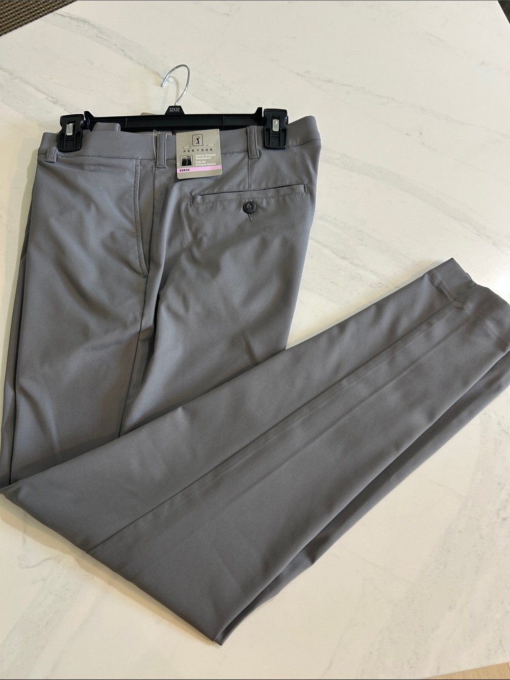 PGA Tour Men's Dress Pants in Gray